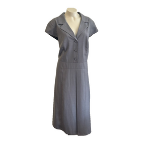 CALVIN KLEIN gray short sleeves pleated Dress SZ 16W NWT